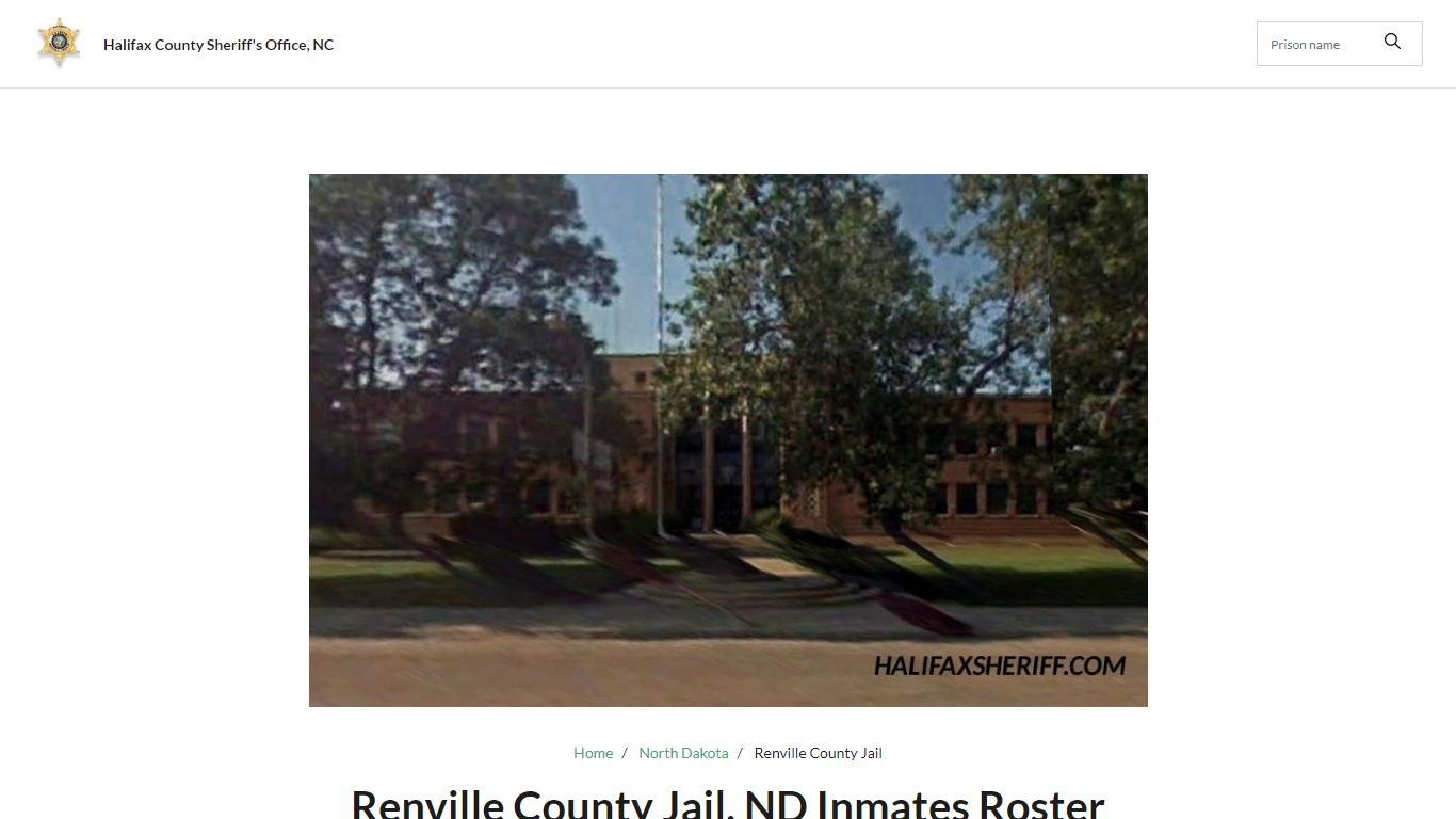 Renville County Jail, ND Jail Roster, Name Search